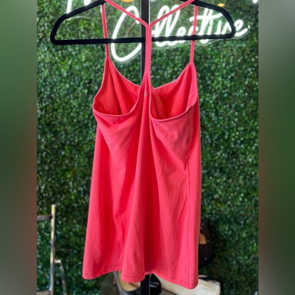 Lululemon Power Y Tank Top Racerback Pink Built-In-Bra Yoga - Picture 5 of 7